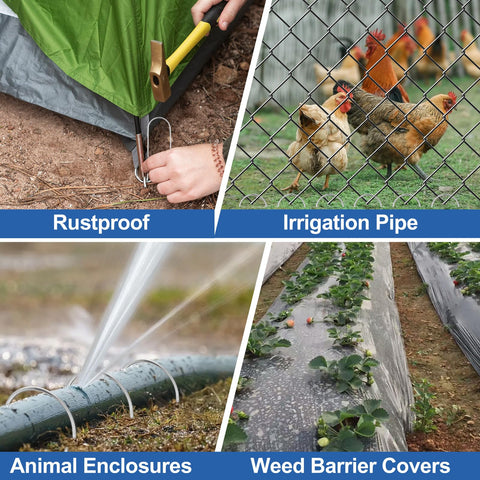 Telooco reusable adjustable stakes let you reposition irrigation lines easily.