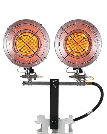 Temctrl propane tank heater attachment mounted on a standard 20 lb cylinder for portable warmth.