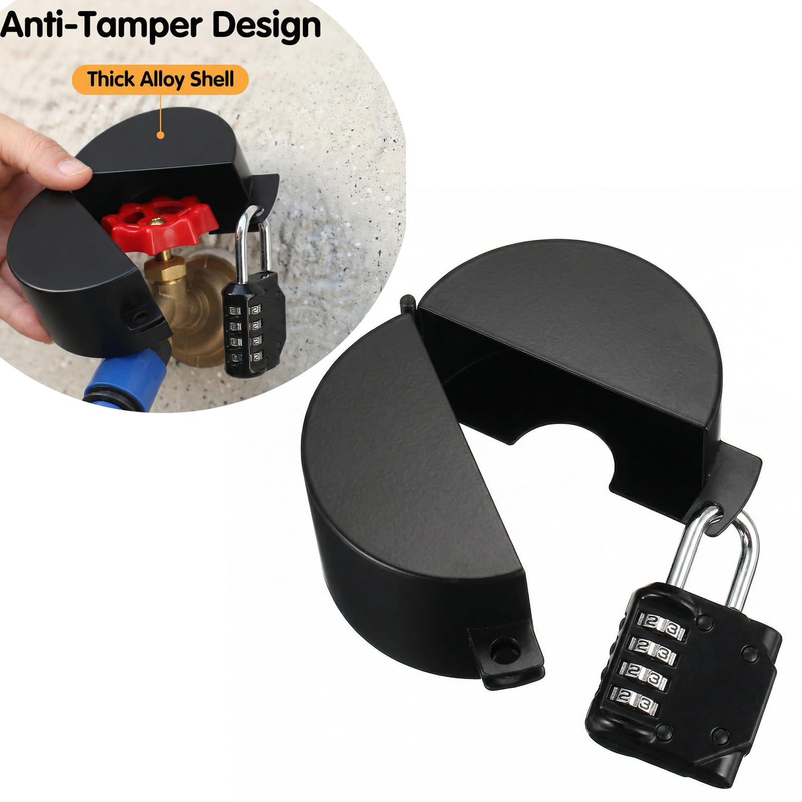 TEMEILI secure housing protects handles and prevents tampering.
