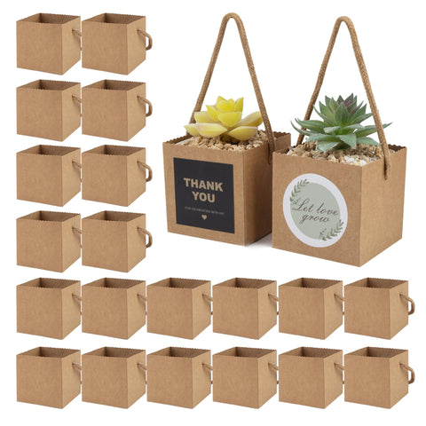 Temlum succulent wrap bag 2.5-inch with kraft paper for easy gift presentation.