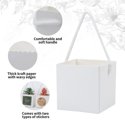 Temlum succulent wrap bag Thank You sticker adds a personal touch to favors.