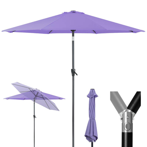 Tempera 9ft patio umbrella canopy open for broad outdoor shade