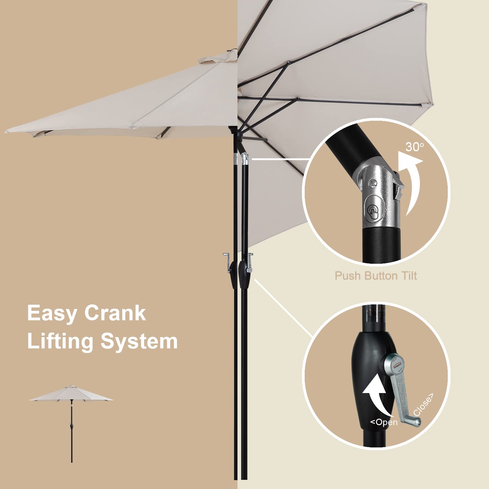 Tempera base not included; secure with base or table mount.