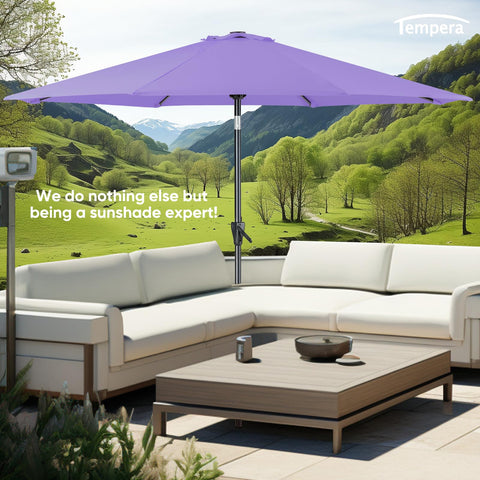 Tempera purple umbrella shields 42 to 54 inch tables and chairs