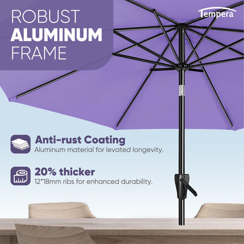 Tempera rust-resistant aluminum pole ensures durable outdoor use