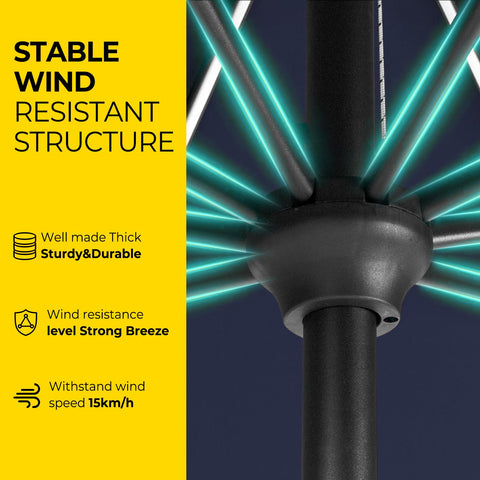 Tempera sturdy-pole-design provides a durable, reliable frame.