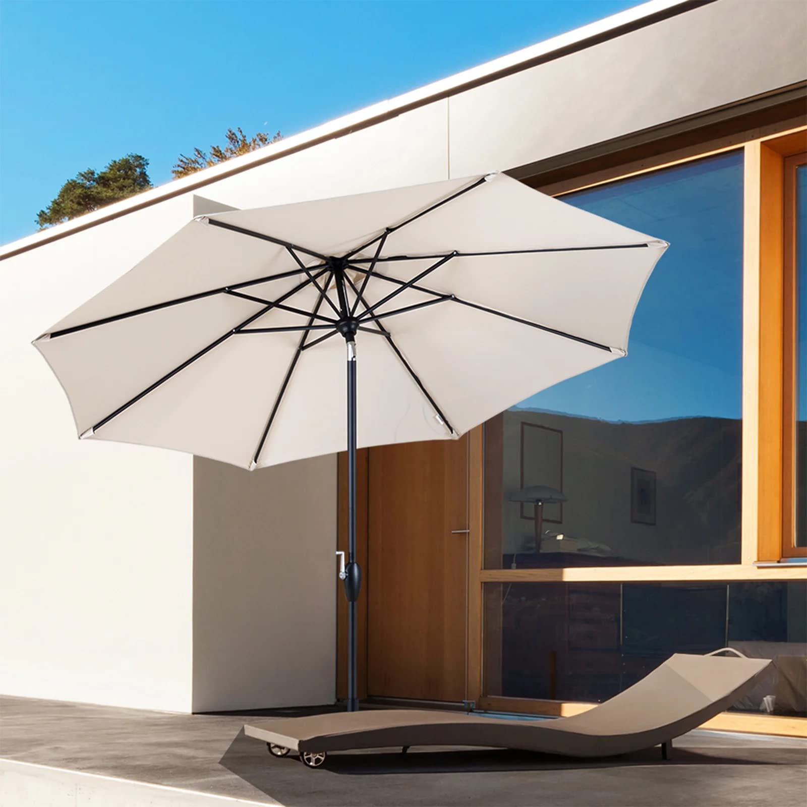 Tempera fabric is waterproof and UV resistant for lasting color.