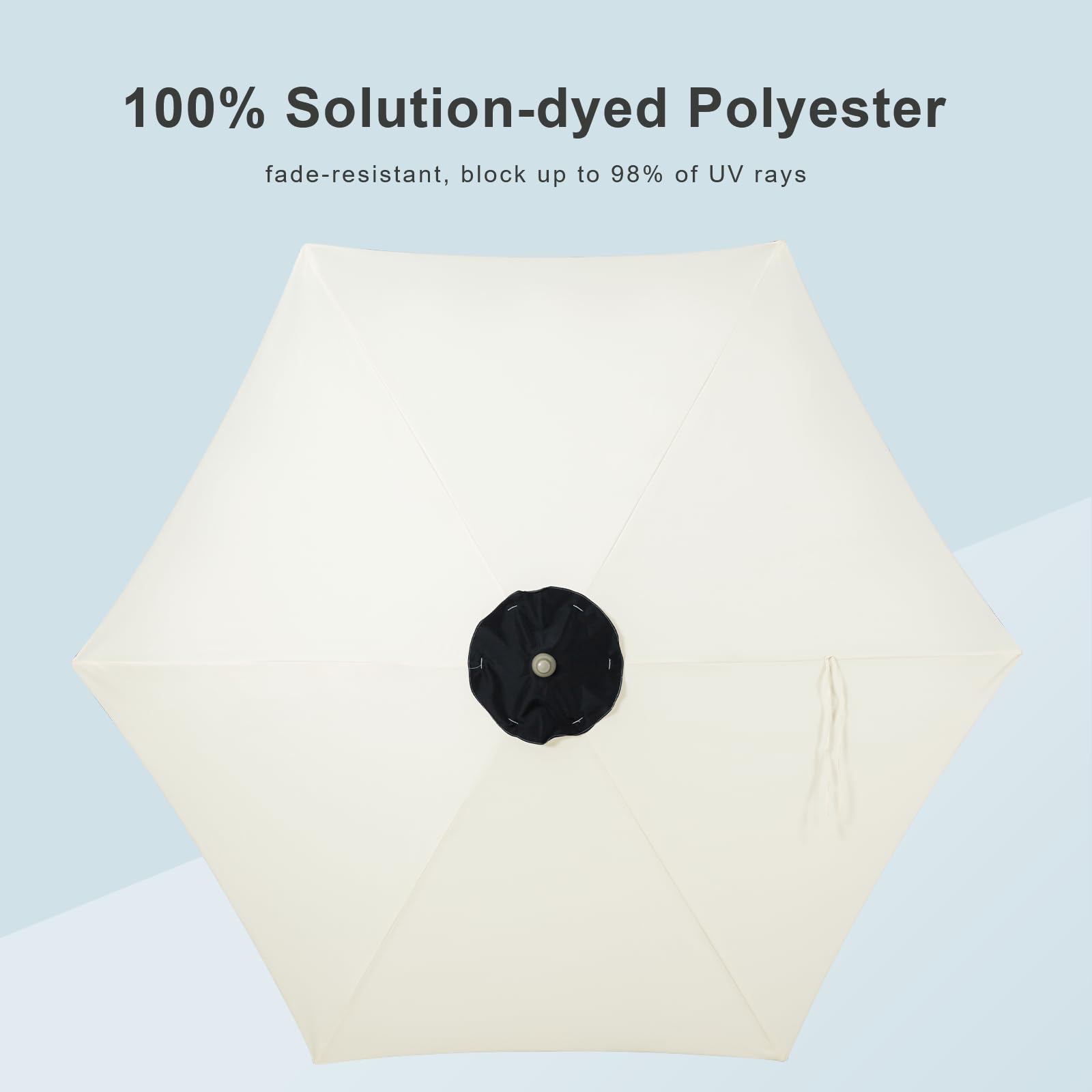 Tempera wind-vent design improves stability in breezes.