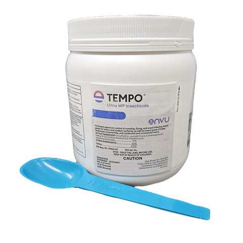 Tempo WP Ultra Pest Control powder tub for fast knockdown on turf and ornamentals.
