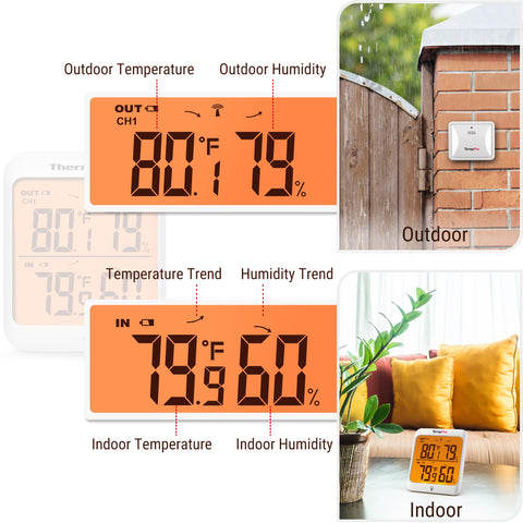 TempPro 500 ft wireless range enables monitoring from across patios or yards.