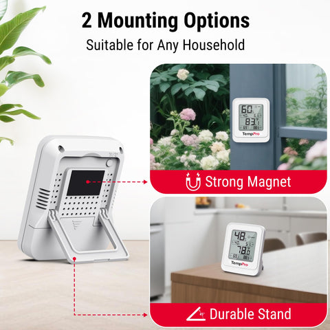 Large LCD display with bold digits for easy reading