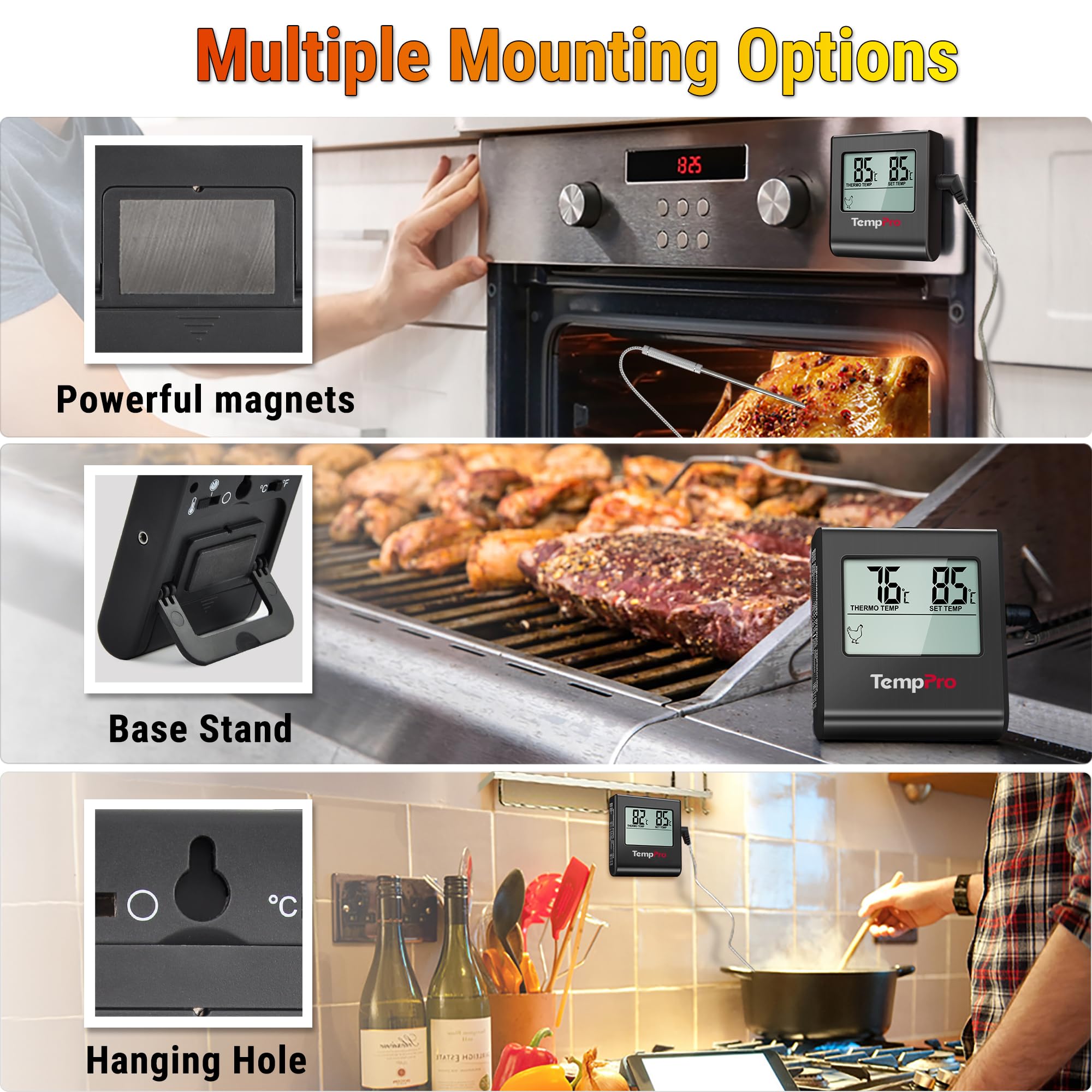 TempPro TP16 programmable presets image shows USDA-compatible settings.