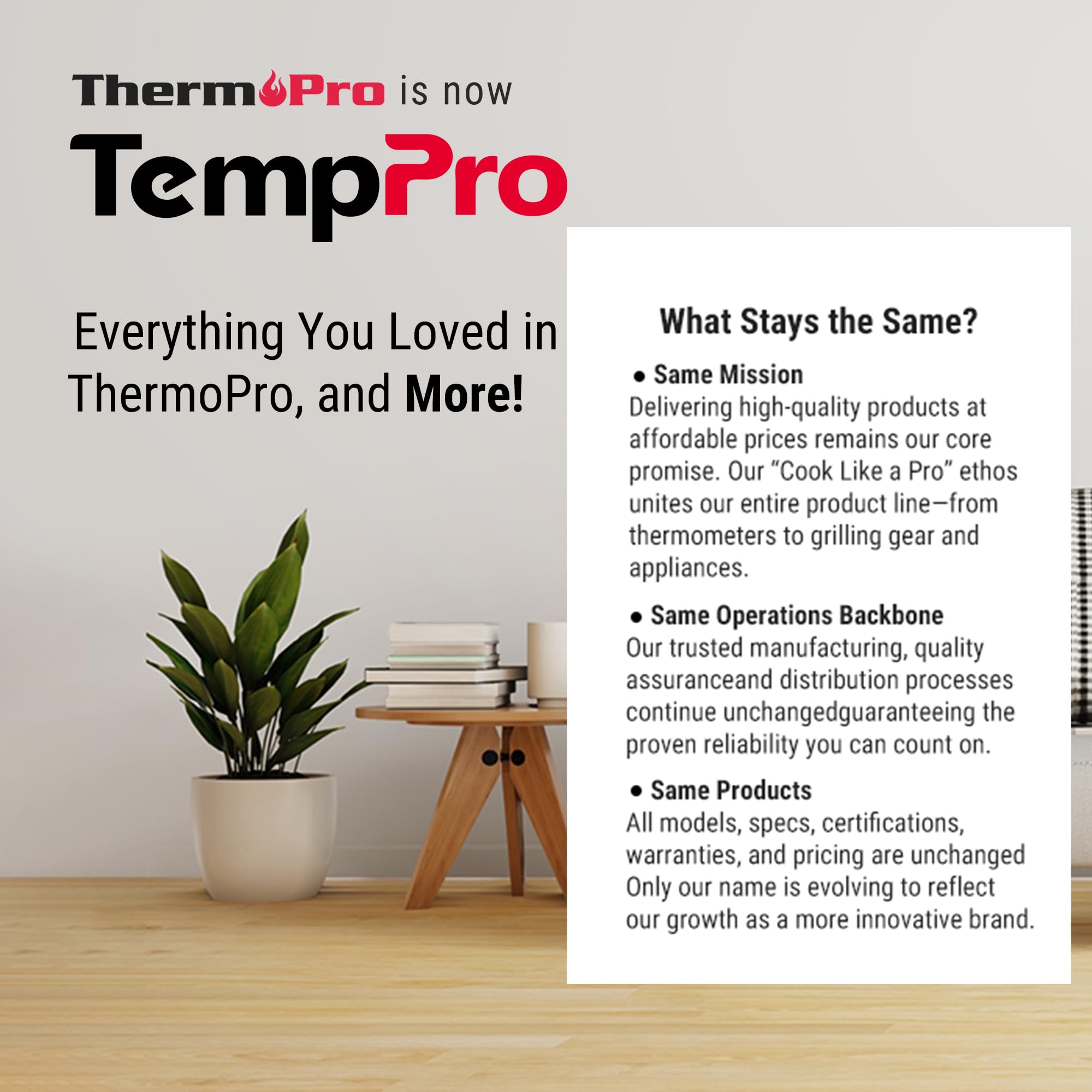 TempPro TP50 back view demonstrates compact design for space-saving storage.