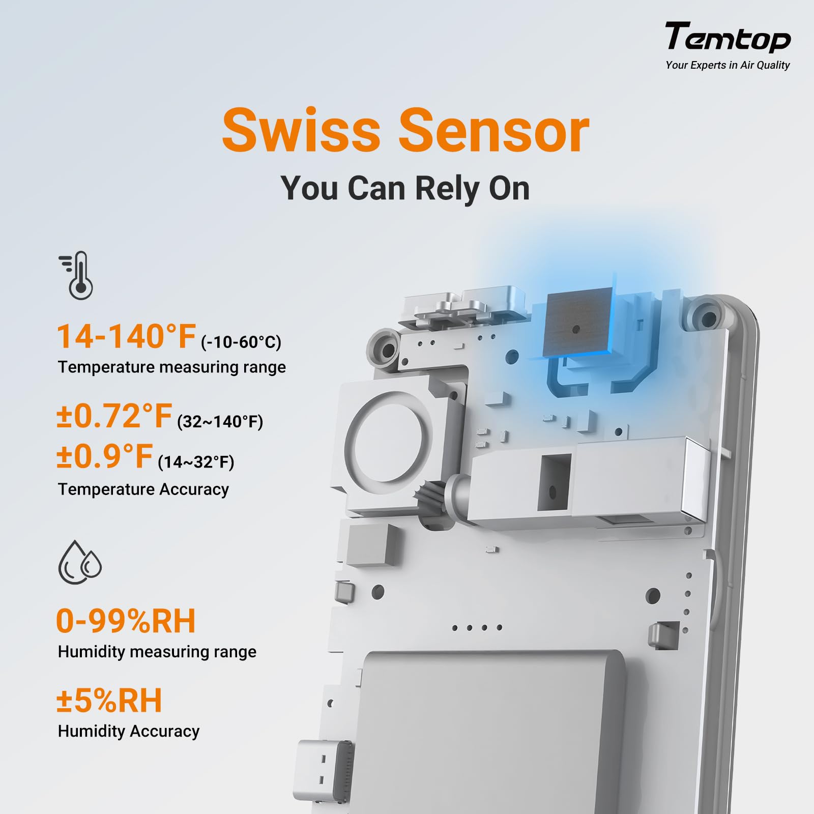 Temtop T1 with Bluetooth alerts notifies you of changes on connected devices.