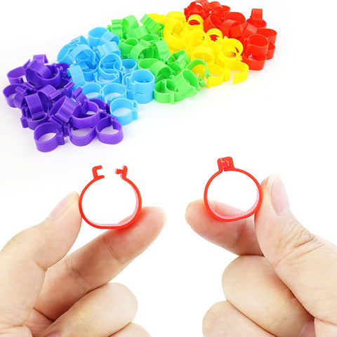 Tenalleys pack of 100 leg rings for versatile poultry management.