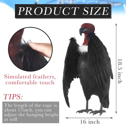 Tenceur vulture full feathered detail highlights realistic plumage.
