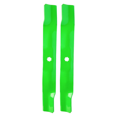 TENGMUJX 42in deck blade pack ready for installation on compatible John Deere mowers.