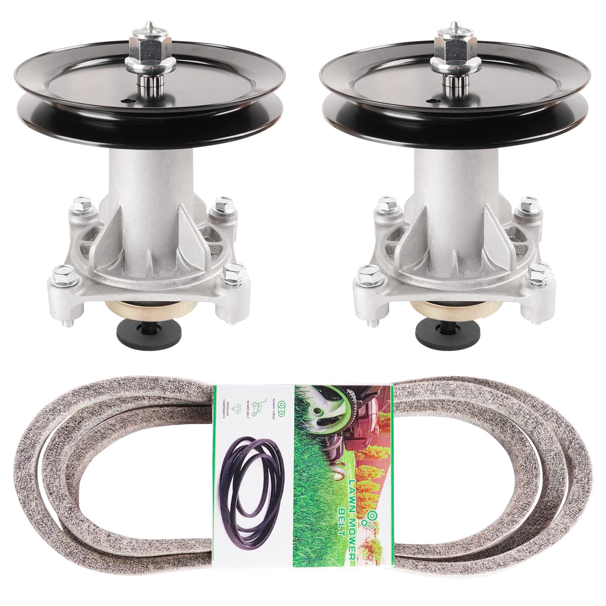 TENGMUJX 46-deck spindle kit product shot with OEM-replacement parts