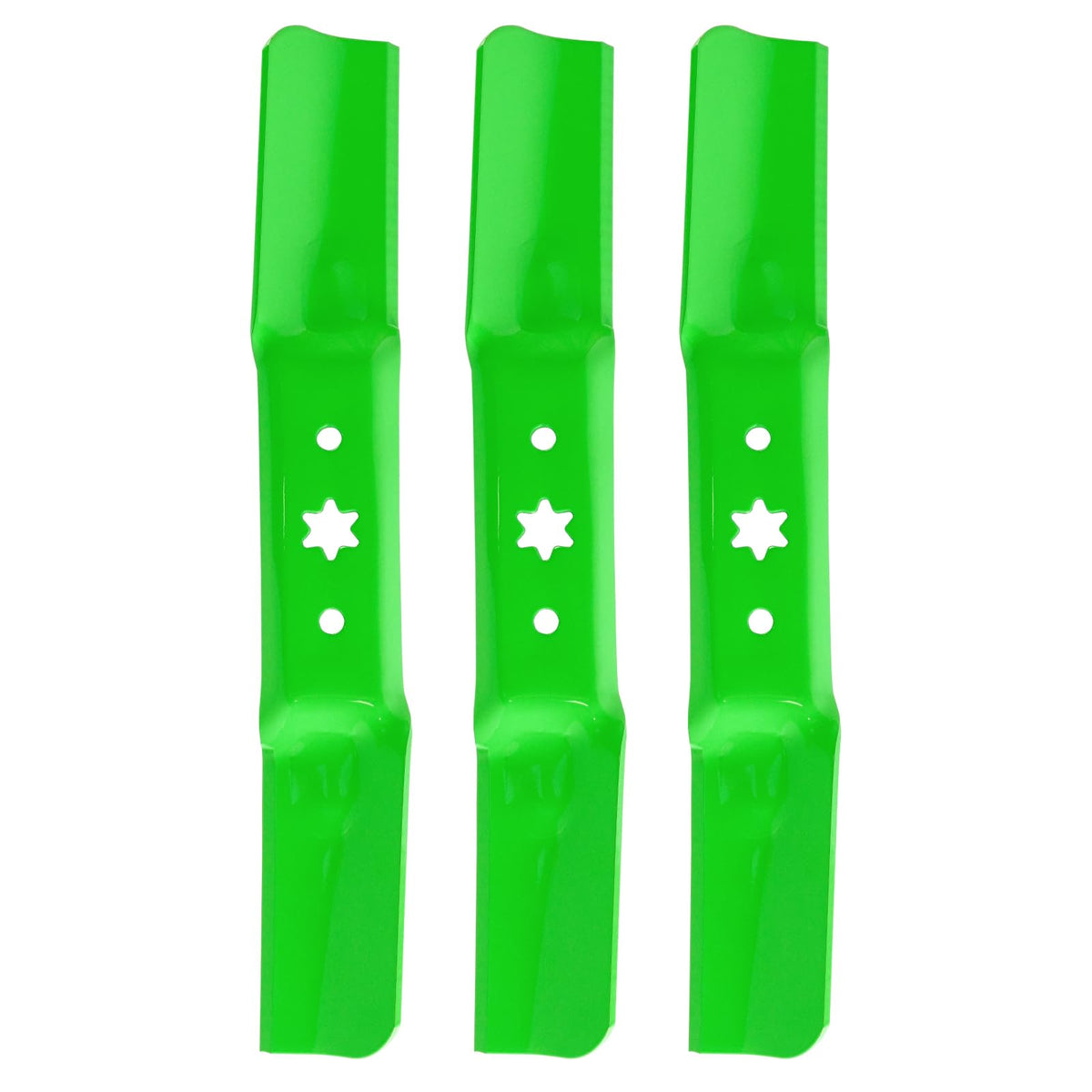 TENGMUJX 50in deck blades pack front view for efficient lawn cutting