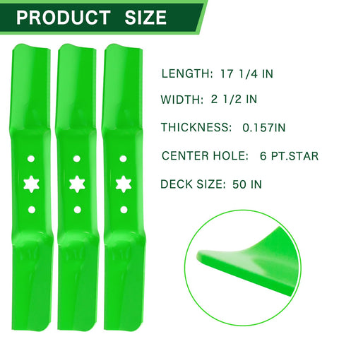 TENGMUJX 50in blades side view showing sturdy edge for durability