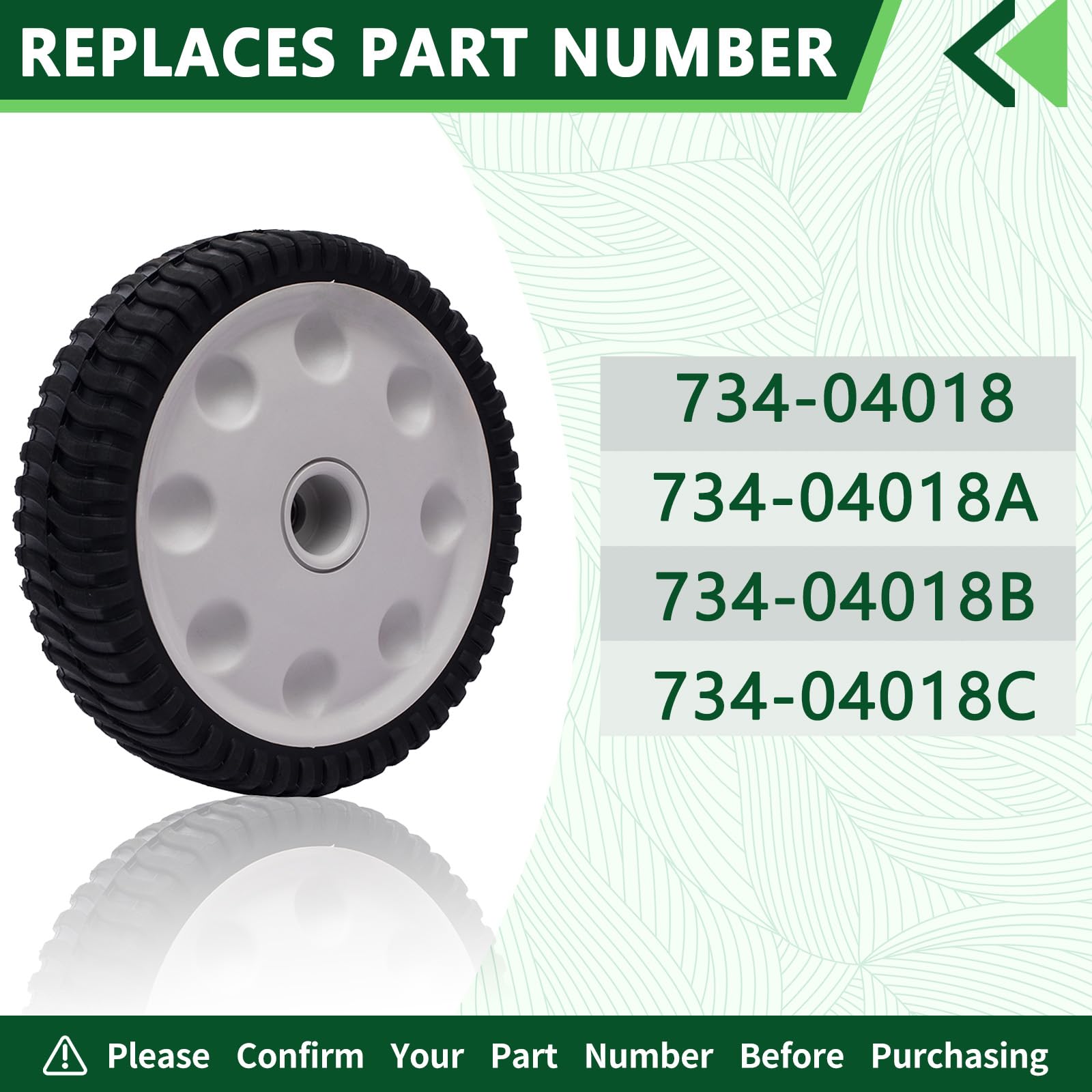 TENGMUJX 8-inch front drive wheel for TB200 supports steady mowing and easy replacement