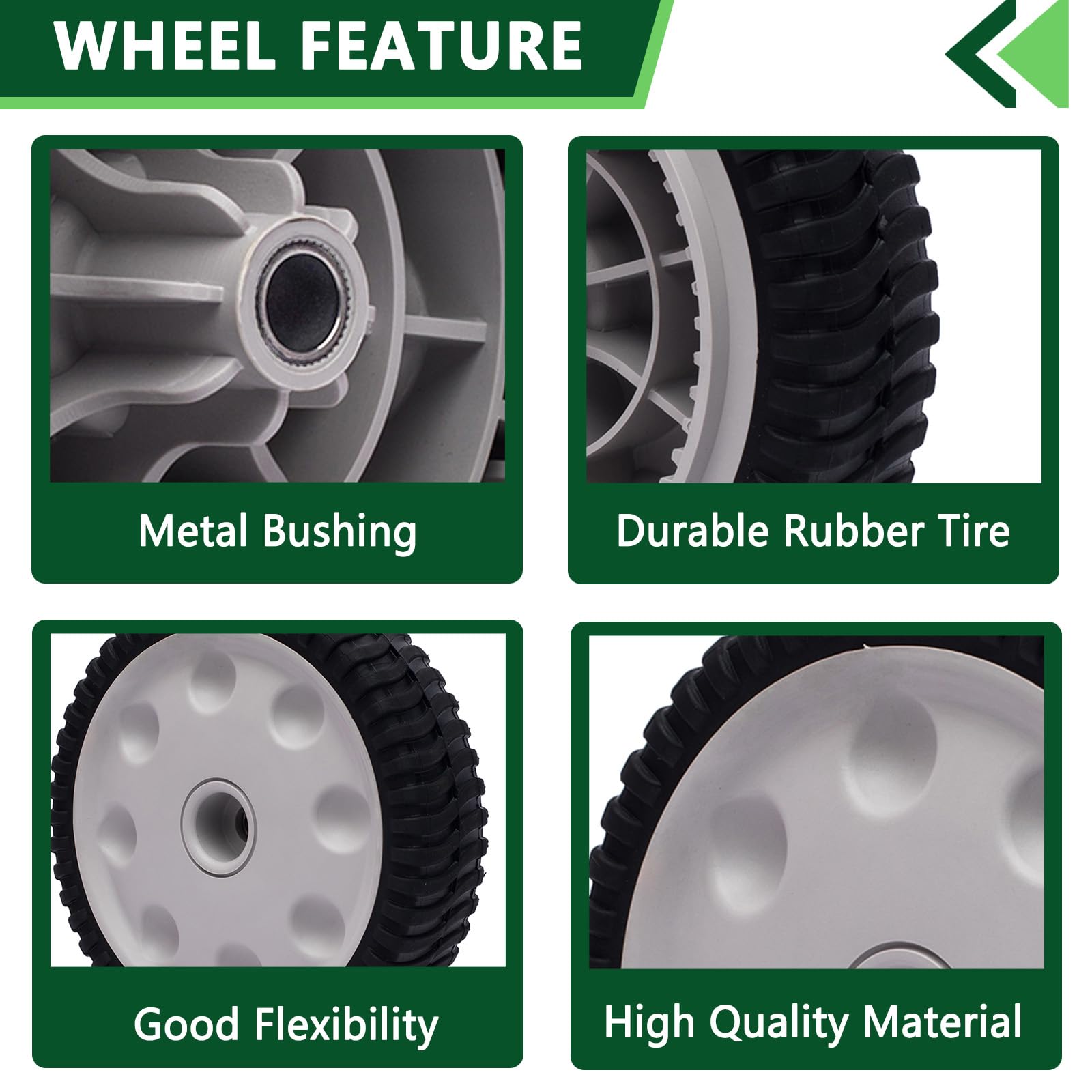 TENGMUJX 8-inch front drive wheel for TB210 delivers reliable traction and quick swap
