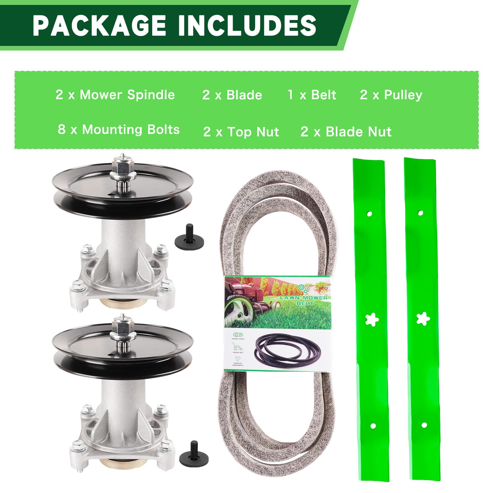 TENGMUJX assembled kit on mower demonstrates precise fitment