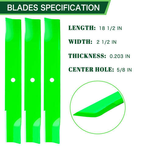 TENGMUJX blade compatible with Husqvarna 54-inch decks for smooth mowing.