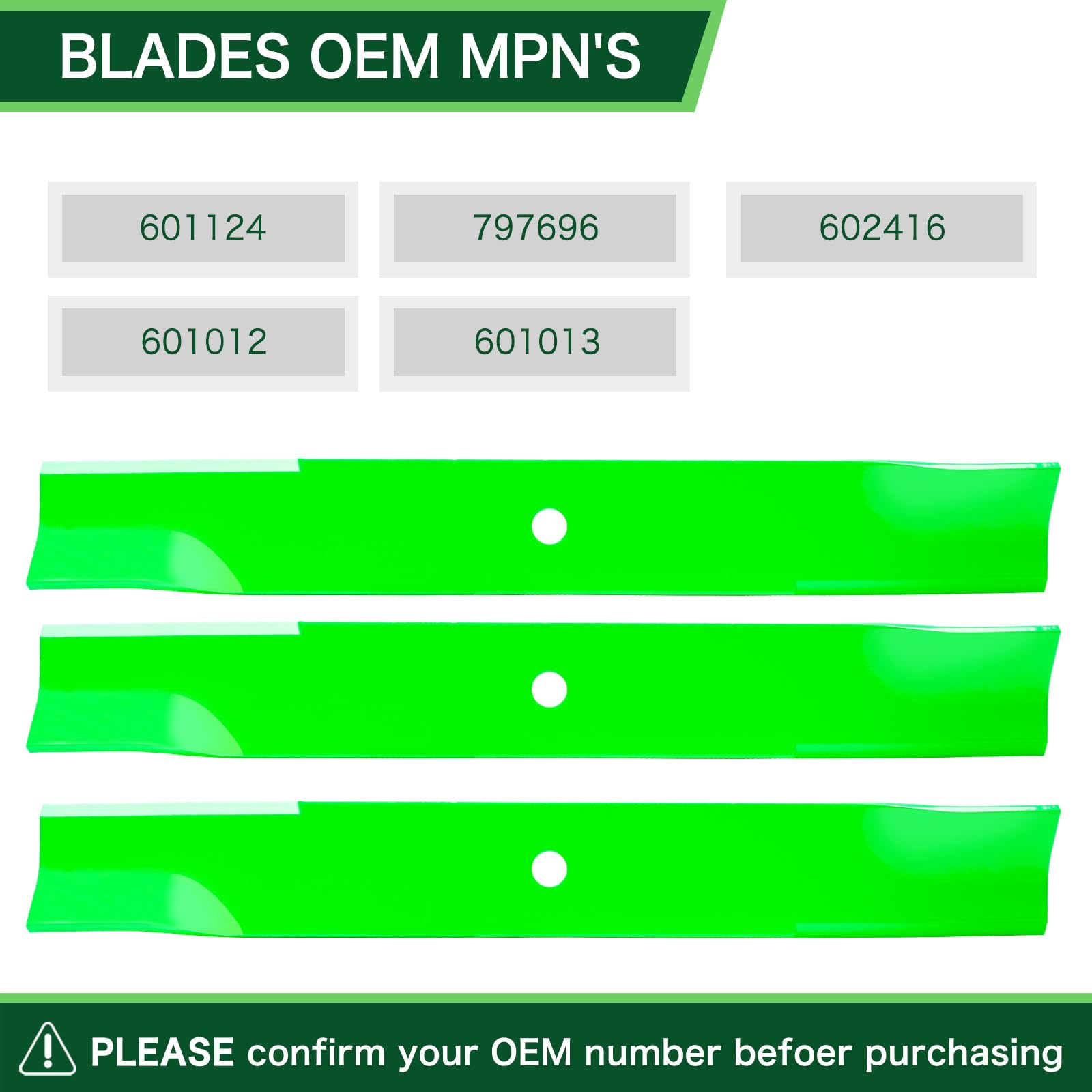 TENGMUJX durable blade material for longer mowing life.