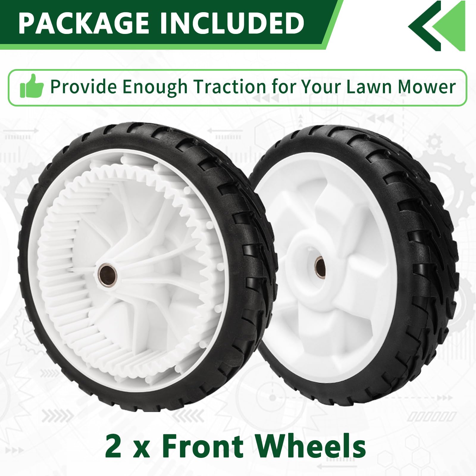 TENGMUJX easy-to-install wheels for DIY mower repair at home.