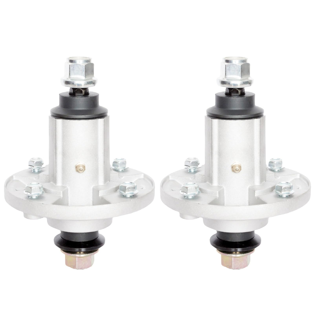 TENGMUJX gy21098 spindle assembly two-pack shown for compatible John Deere mowers.