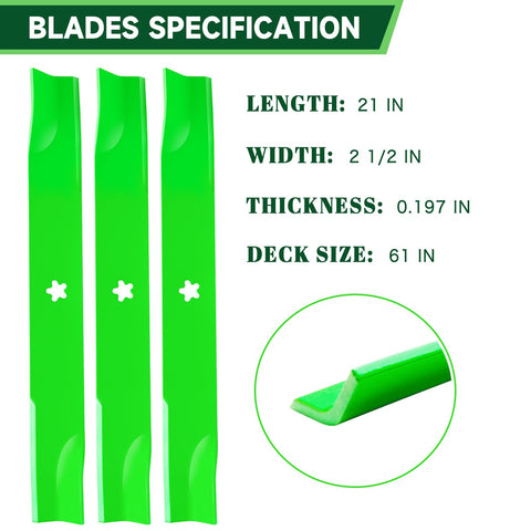 TENGMUJX 539113312 blade on Husqvarna EZ 6124 deck showing precise fit.