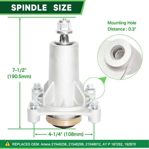 TENGMUJX spindle assembly close-up showing durable spindle components