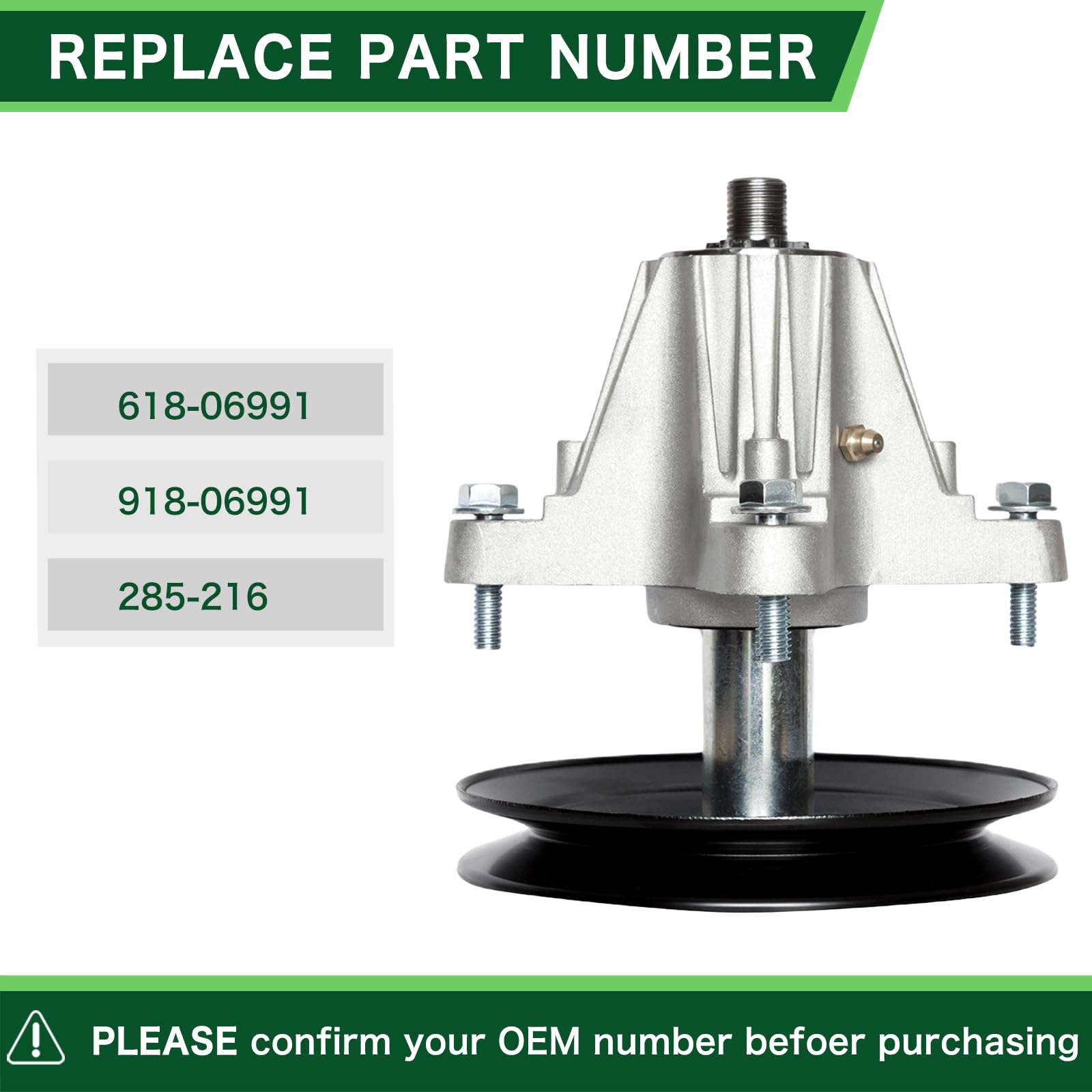 Spindle assembly from TENGMUJX for Craftsman 42-inch deck