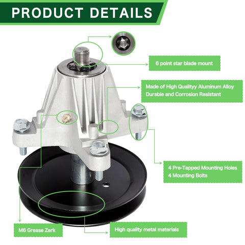 TENGMUJX 42-inch spindle compatible with Murray 42 decks