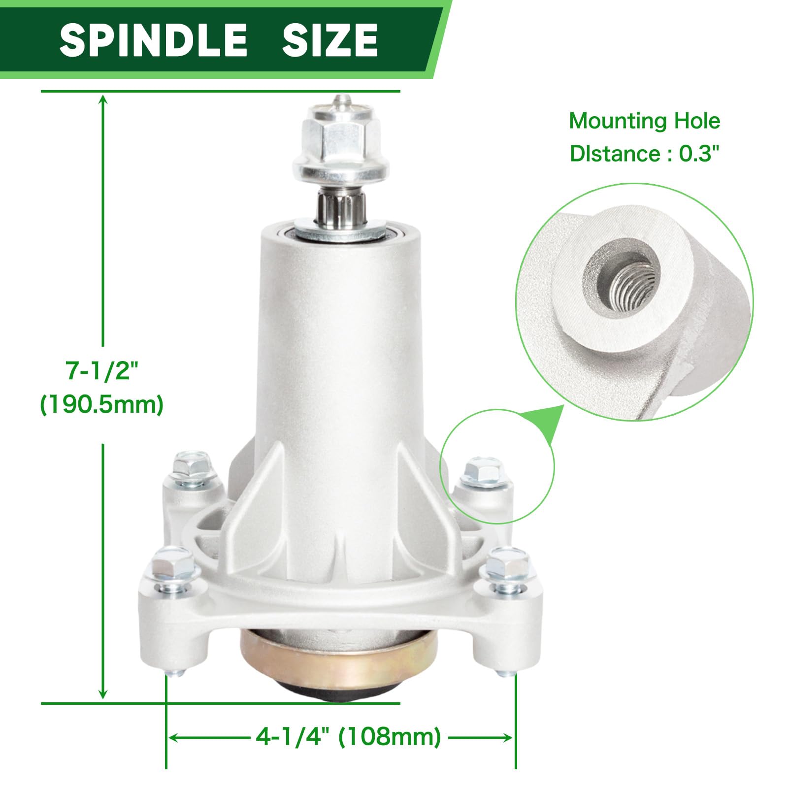 TENGMUJX spindle assembly pulley detail emphasizes precise fit for smooth belt operation