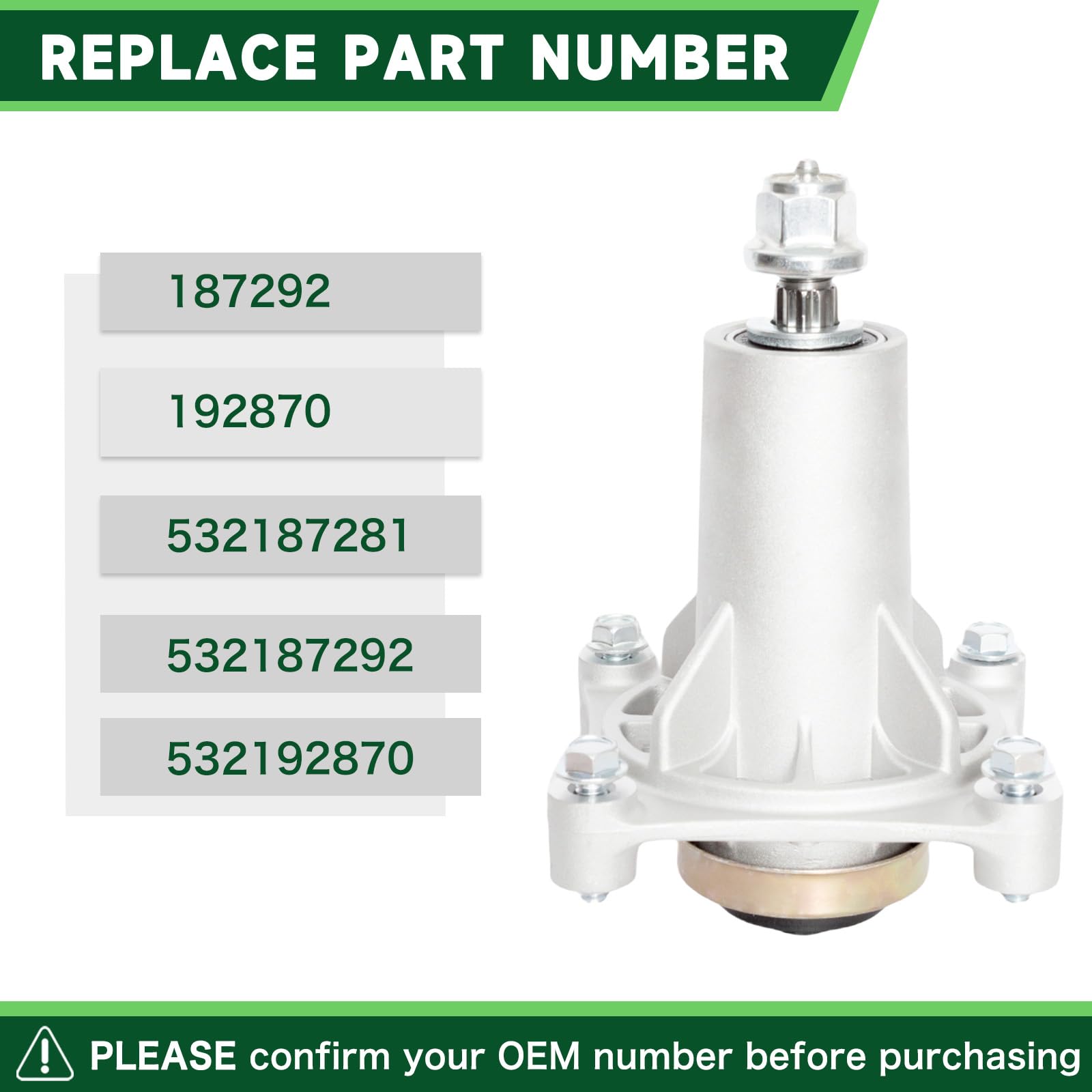 TENGMUJX spindle blades bolts washer set ensures secure blade mounting.