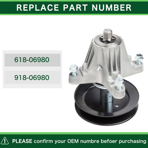 618-06980 spindle assembly by TENGMUJX suitable for 50-inch decks