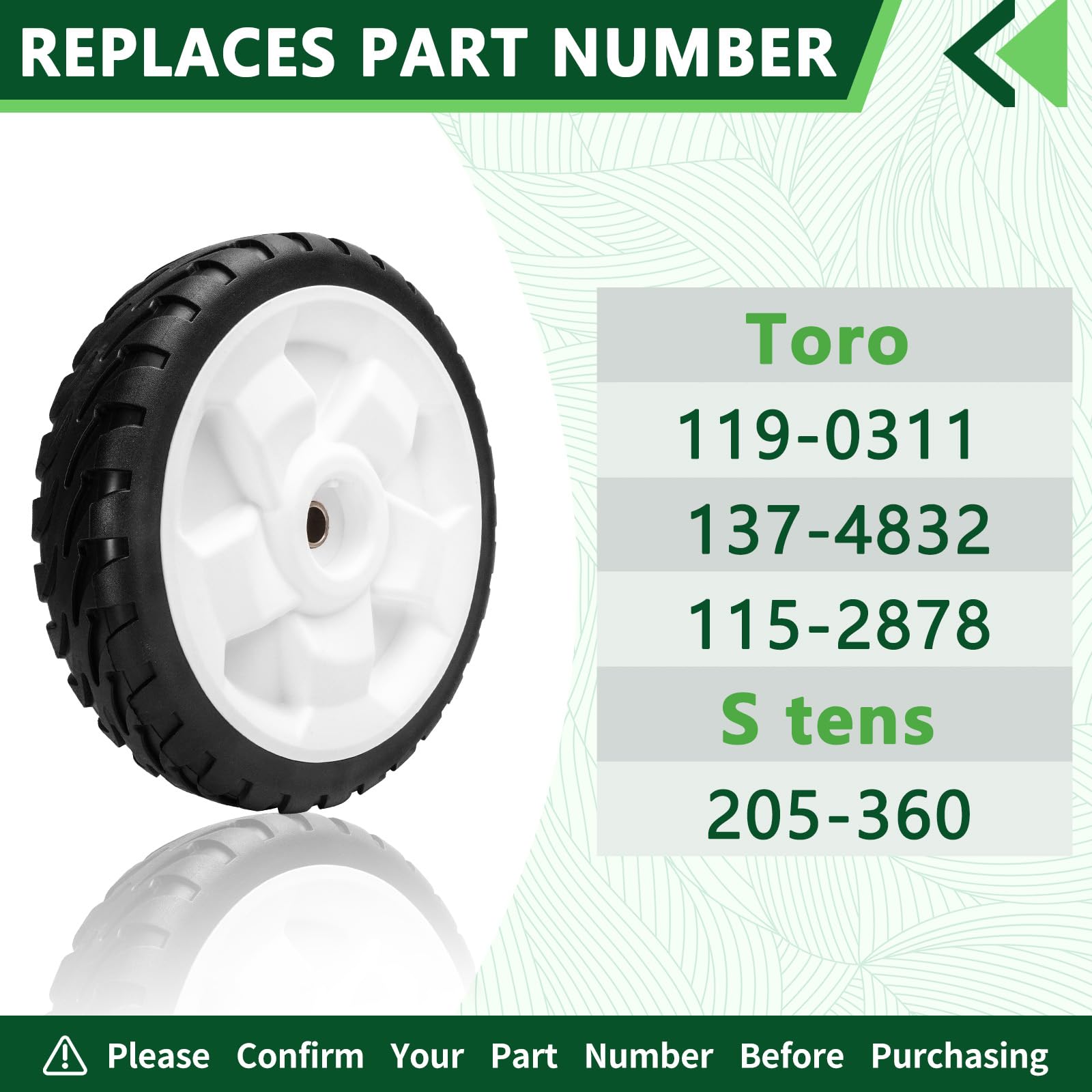TENGMUJX 1/2-inch bore ensures secure mounting for replacement wheels.