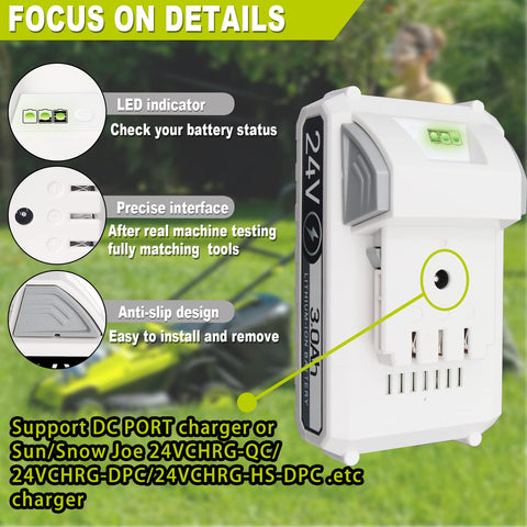 TenHutt 24V battery charging contacts emphasize quick recharging for compatible tools