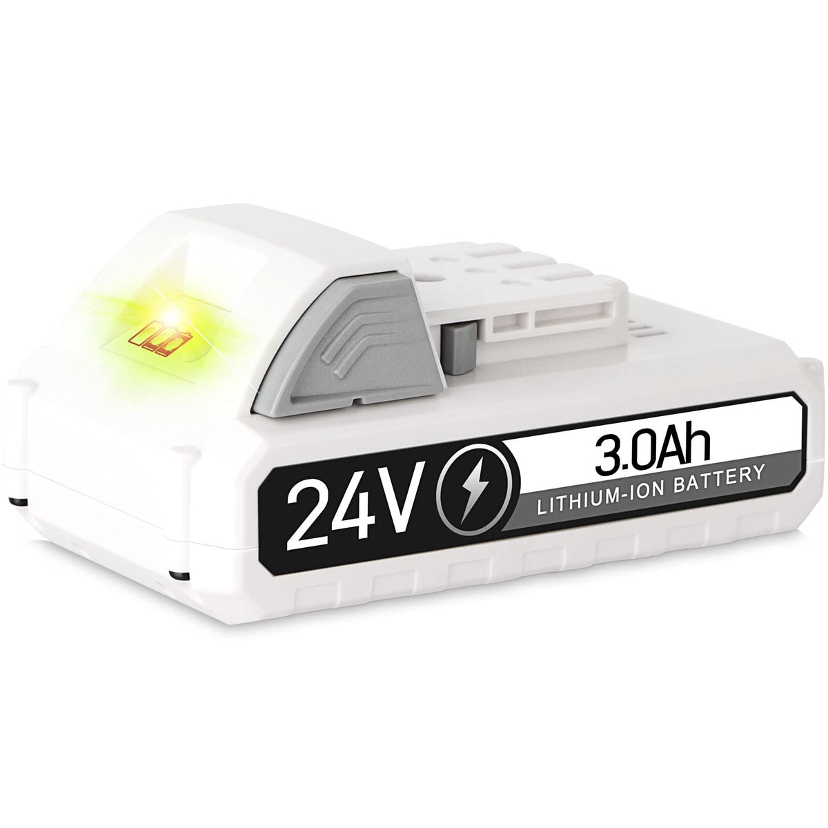 TenHutt 24V battery front view shows compact, powerful design for outdoor tools