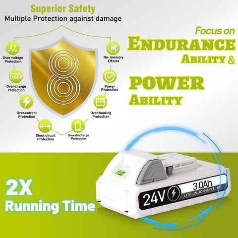 TenHutt 24V battery label close-up highlighting safety and compatibility markings