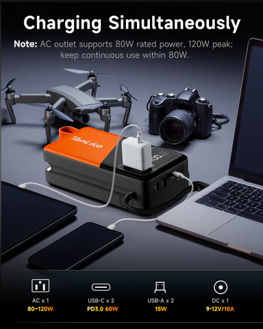 Tenlike compact design side profile highlighting portable outdoor power