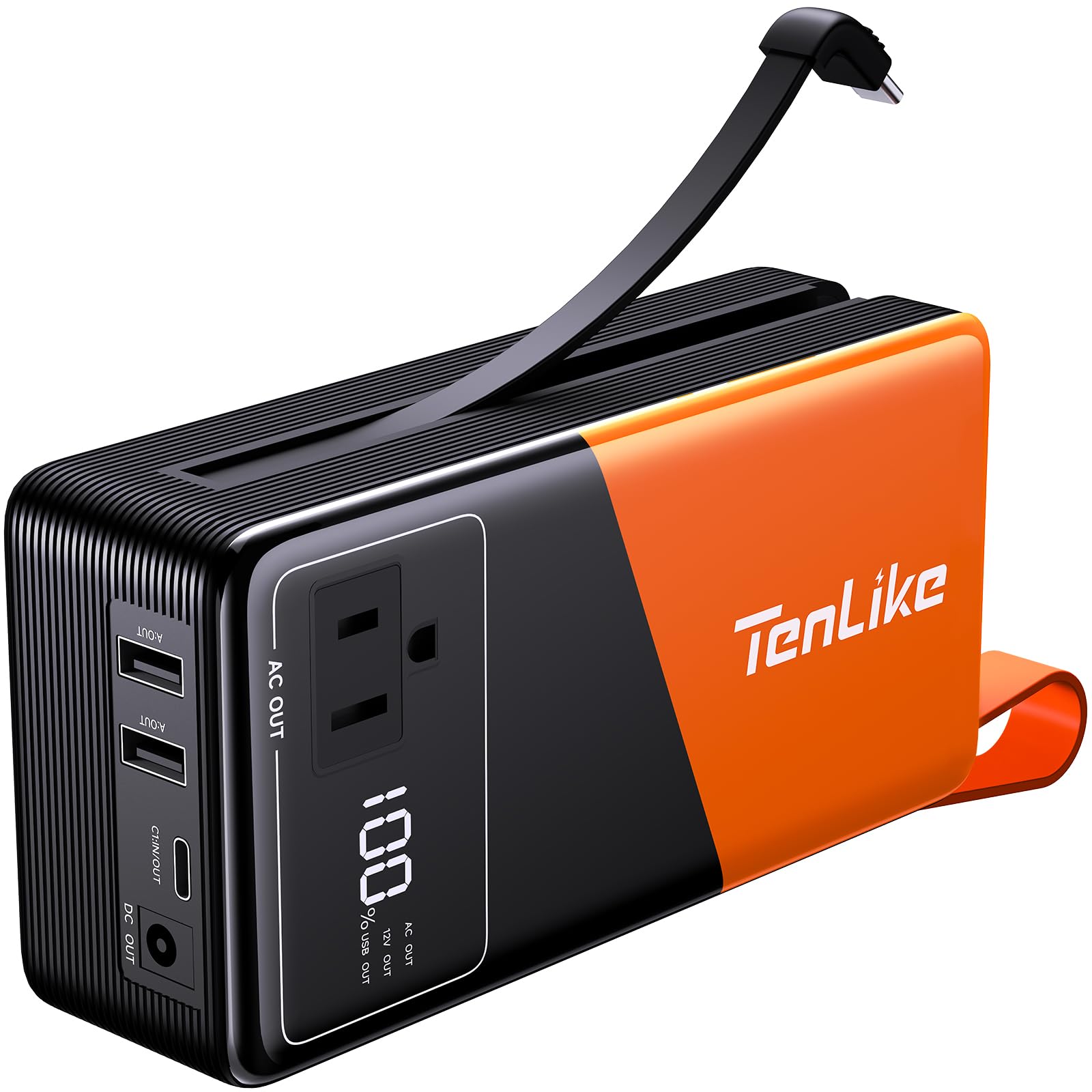 Tenlike power station front view showcasing compact camping power solution