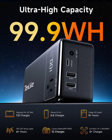 Tenlike six-port configuration supports charging multiple devices simultaneously