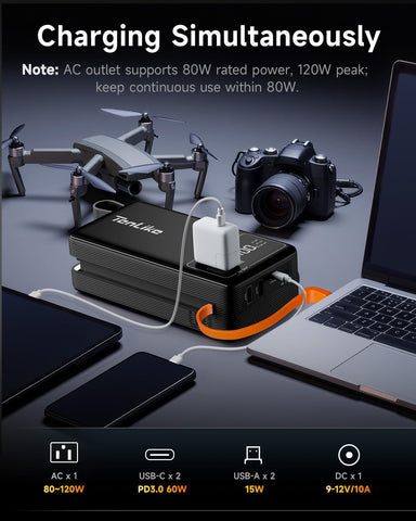 Tenlike Type-C 60W PD port enables fast charging for phones and laptops