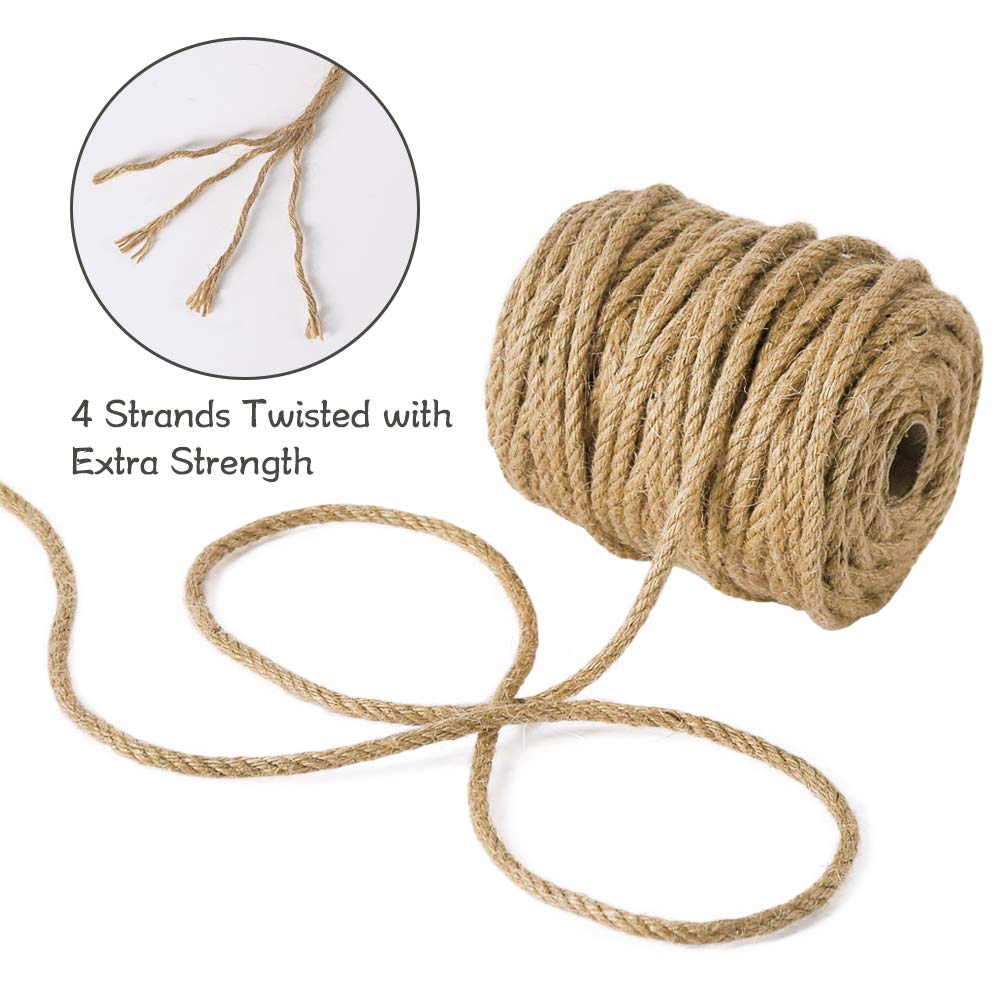 Tenn Well 5mm jute rope spool with easy unraveling for quick projects.