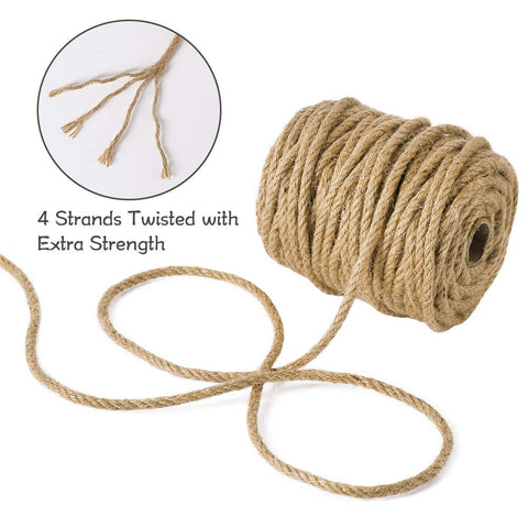 Tenn Well 5mm jute rope spool with easy unraveling for quick projects.