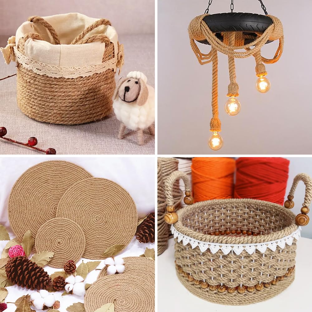 Tenn Well 6mm jute rope packaging spool for easy unraveling and storage.