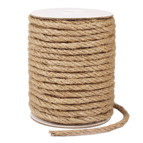 Tenn Well 6mm jute rope spool: natural fibers for eco-friendly crafts.